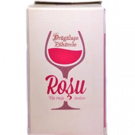 Dragalase Pahare vin rosu demisec 5L