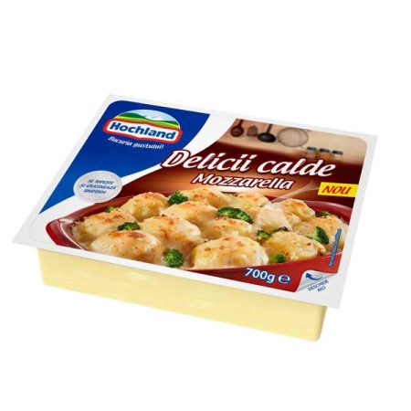 Hochland delicii calde mozzarella bloc 700g