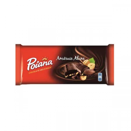 Poiana ciocolata amaruie cu alune 80g