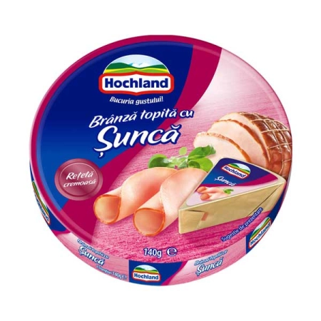 Hochland branza topita cu sunca triunghiuri 140g