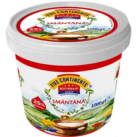 Five Continents smantana 25% grasime 1000g