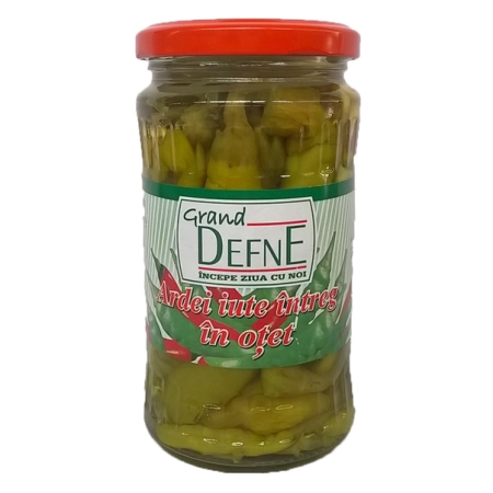 Defne ardei iuti de gradina in otet 350g