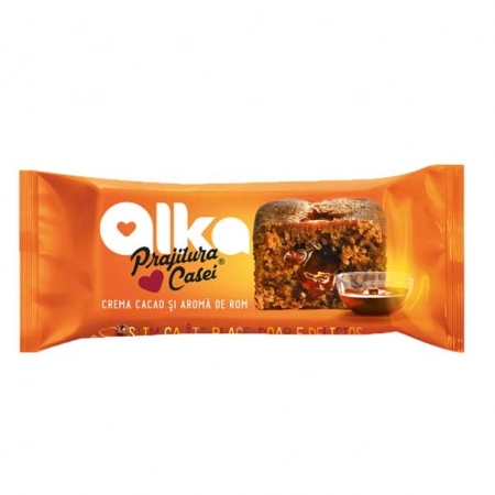 Alka prajitura casei cu crema cacao si aroma rom 35g