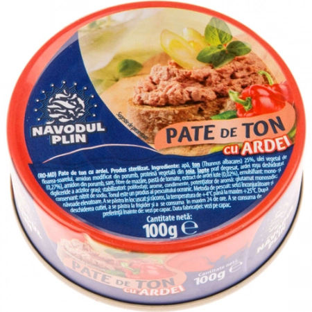 Navodul plin pate de ton cu ardei 100g