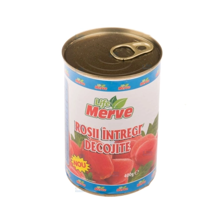 Merve rosii decojite intregi cutie 400g