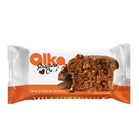 Alka prajitura casei cu cacao cu fulgi de ciocolata 60g