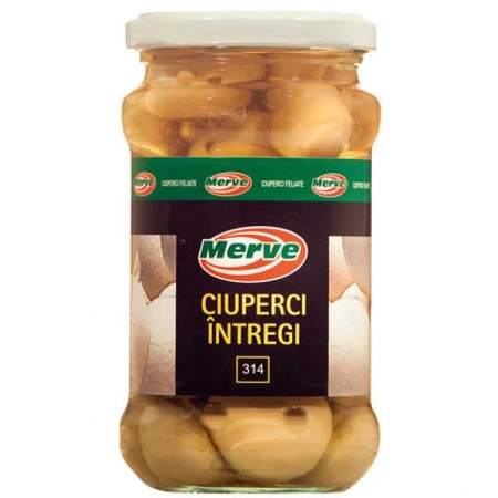 Merve  ciuperci intregi la borcan 314ml