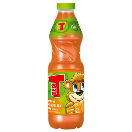 Tedi suc cu morcov, mar si portocala 0,9l