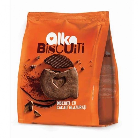 Alka biscuiti cu cacao glazurati 180g