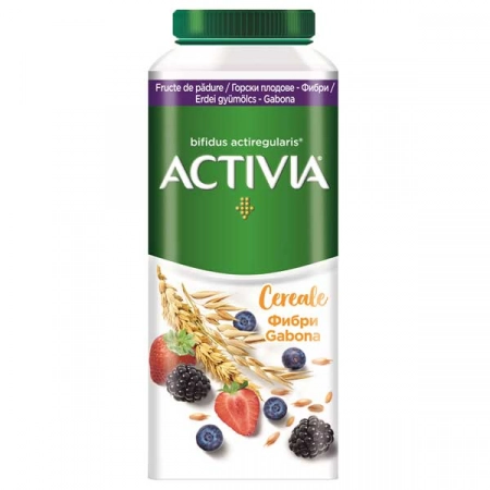 Activia de baut cereale integrale si fructe de padure 320g