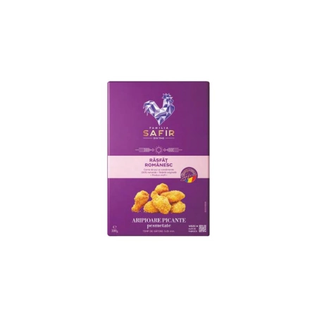 Safir Aripi pesmetate picante E300g cutie congelate