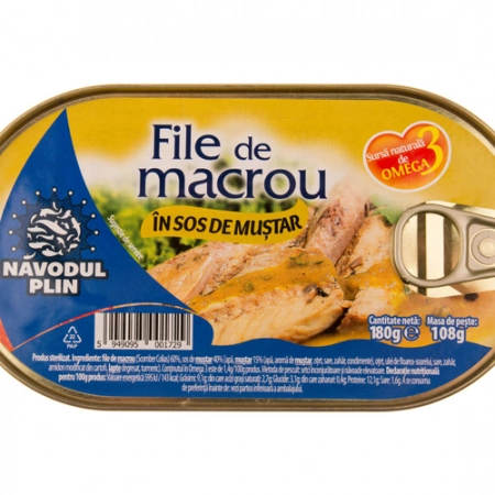 Navodul plin file de macrou sos  de mustar 180g