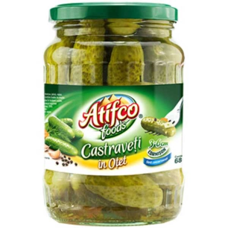 Atifco castraveti in otet 3-6cm 680g
