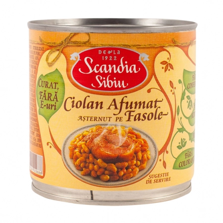 Scandia ciolan afumat pe fasole 400g
