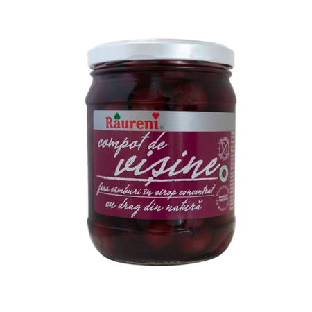 Raureni compot de visine fara samburi 720g