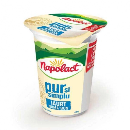 Napolact pur si simplu iaurt numa' bun 3% 375g