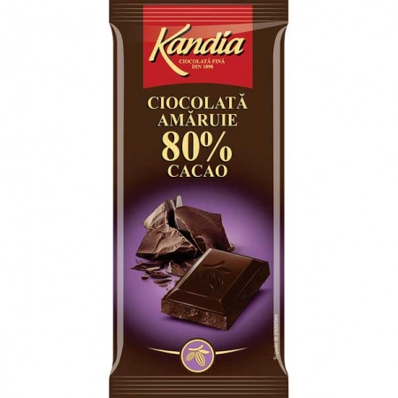 Kandia ciocolata amaruie 80% cacao 80g