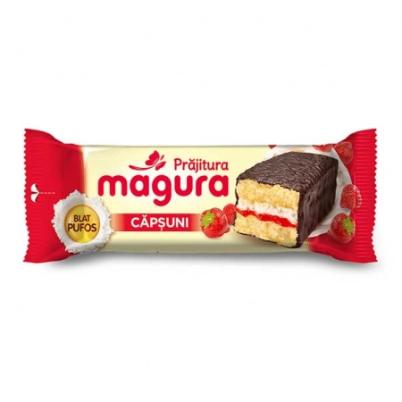 Magura prajitura cu gem de capsuni 35g