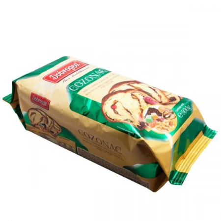 Dobrogea cozonac traditional cu cacao, rahat, nuci si stafide 500g
