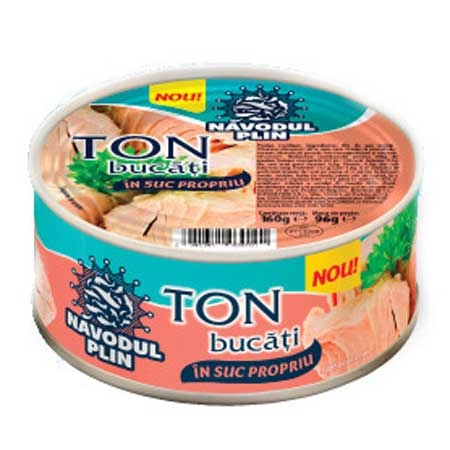 Navodul plin ton bucati in suc propriu 160g