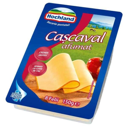 Hochland cascaval afumat felii 150g