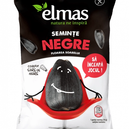 Elmas seminte negre  floarea soarelui coapte si sarate 40g