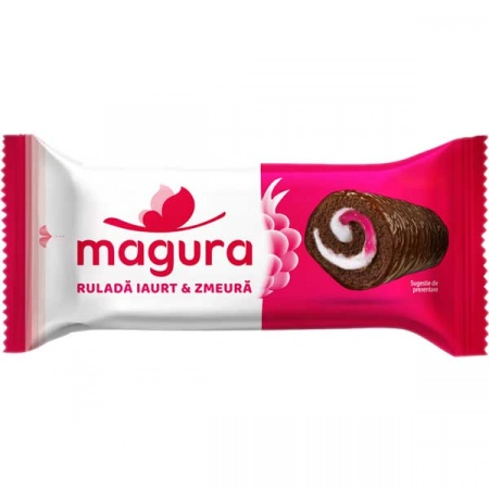 Magura rulada cu crema de iaurt si zmeura 35g