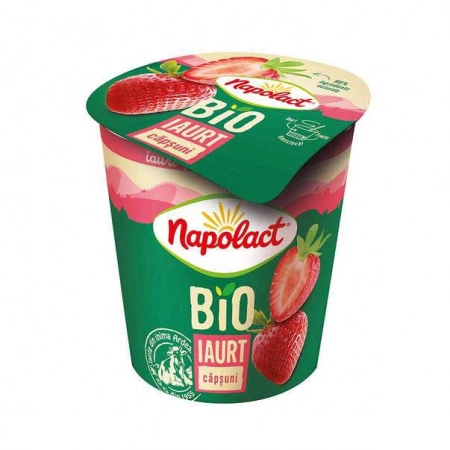 Napolact iaurt bio capsuni 130g
