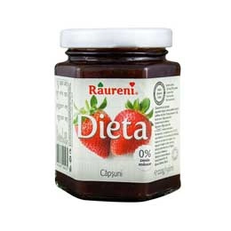 Raureni gem dietetic de capsuni 220g