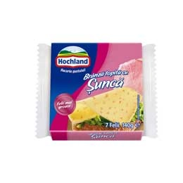 Hochland branza topita cu sunca (felii) 140g