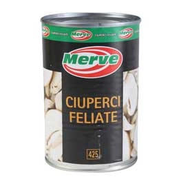 Merve ciuperci taiate la cutie 400g