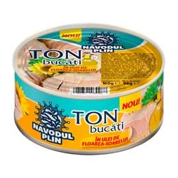 Navodul Plin ton bucati in ulei de floarea soarelui 160g