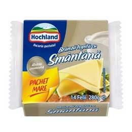 Hochland branza topita cu smantana (felii) 280g
