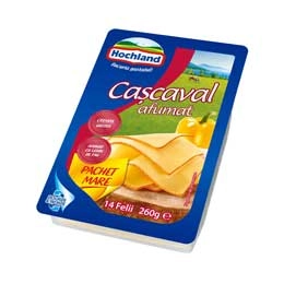 Hochland cascaval felii afumat 260g
