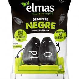 Elmas seminte de floarea soarelui negre coapte fara sare 200g