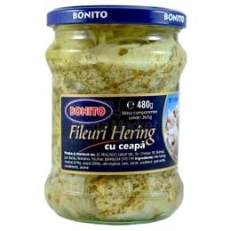 Bonito fileuri hering  cu ceapa 400g