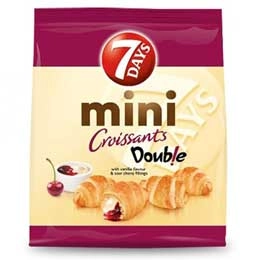 7 Days mini croissant cu vanilie si visine 185g