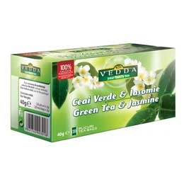Vedda ceai verde si iasomie plicuri  40g