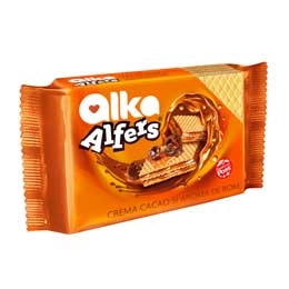 Alfers napolitane cu crema cacao si aroma de rom 100g