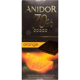 Anidor ciocolata amaruie portocale 70% cacao 85g