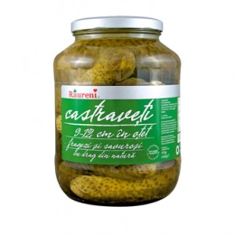 Raureni castraveti in otet 9-12cm 1600g