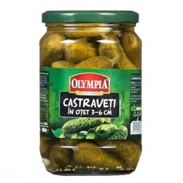 Olympia castraveti in otet 3-6cm 720ml