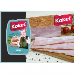 Koket bacon vid