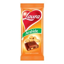 Laura ciocolata cu lapte si arahide 85g