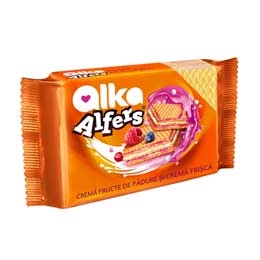 Alfers napolitane cu crema de fructe padure si frisca 170g