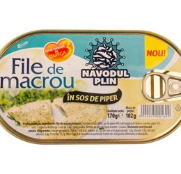 Navodul plin file de macrou in sos de piper 170g