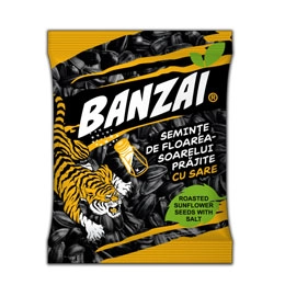 Seminte de floarea soarelui prajite cu sare "Banzai" 40g