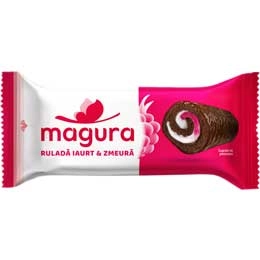 Magura rulada cu crema de iaurt si zmeura 35g