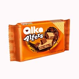 Alfers napolitane cu crema de cacao 100g