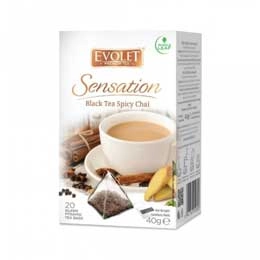 Evolet sensation ceai negru Spicy chai 45g